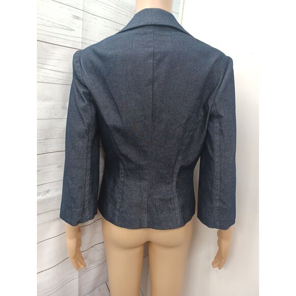 Trina Turk Women's Charcoal Gray Black Button Front Blazer Jacket Size 4 - Picture 4 of 9